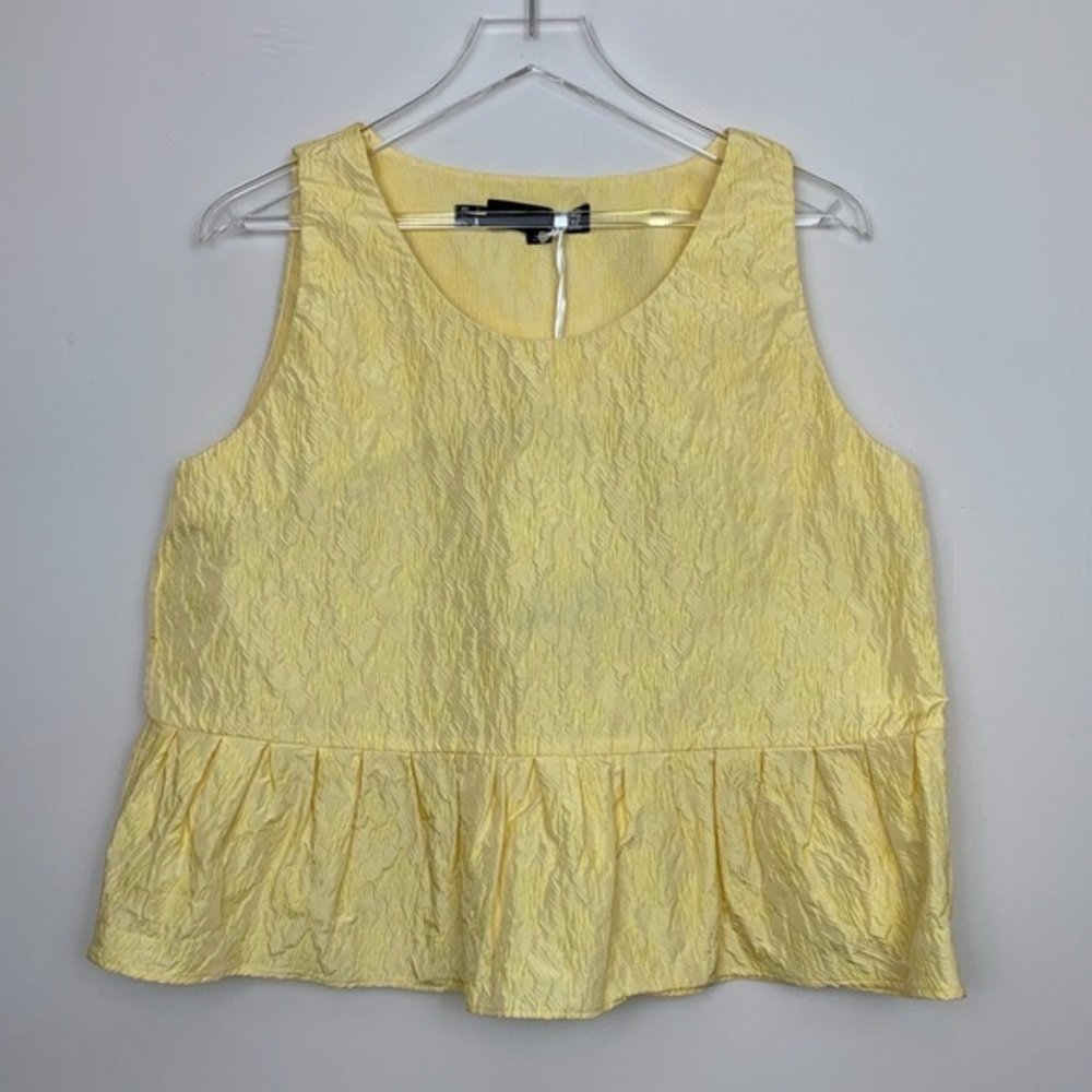 NEW Love Moschino Yellow Peplum Top Size 10 x